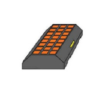 Cordolo Separatore di Corsia 'Biker' in Gomma Riciclata con Inserti Rifrangenti e 24 Blocchetti in C