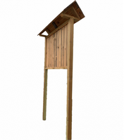 Bacheca da Esterno con Tetto in Legno di Pino Impregnato H 340 X L 200 cm - 2