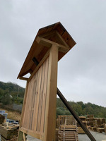 Bacheca da Esterno con Tetto in Legno di Pino Impregnato H 340 X L 200 cm - 3