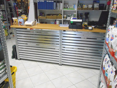 BANCONE VENDITA COMPLETO L 470 CM , H 105 CM , LARGHEZZA TOP 60 CM - 4