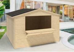 Chiosco in Legno d' Abete Nordico(19mm) - cm 300X200cm - Pavimento Incluso - ITALFROM305