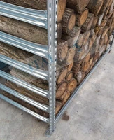 Legnaia Modulare ITALFROM® in Acciaio Zincato Autoportante - con 3 Ripiani Portaoggetti - Modulo  Co - 3