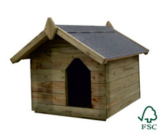 Cuccia per Cane in Legno di Pino Silvestre Impregnata in Autoclave - ITALFROMDOG01 - cm 85x135x94h