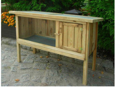 Gabbia per Conigli con Piede in Legno Impregnato - cm 41x106x91