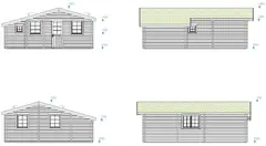 Chalet - Casa in Legno d' Abete Nordico(70mm) - cm 660X780 cm  - ITALFROM102 - 3