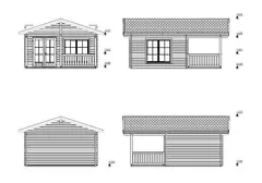 Chalet - Casa in Legno d' Abete Nordico(70mm) - cm 520x420 cm - ITALFROM 444 - 4