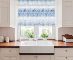 Tenda a Rullo Filtrante Decorata Blue Stripes Varie Misure - 4