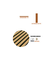 5 PZ - RIVESTIMENTO MURALE FONOASSORBENTE PREMIUM ROVERE MEDIO MISURE 19X2670X572,5 - 2