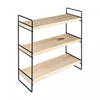 Scaffale Hobby 3 ripiani 40x13x40 nero ASZ1571