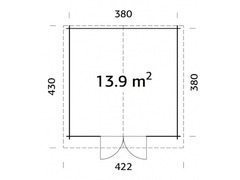 Casetta da Giardino in Legno d' Abete Nordico(34mm) - cm 400X400cm - Pavimento Escluso - ITALFROM04 - 2