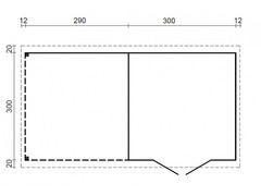 Casetta da Giardino in Legno d' Abete Nordico(28mm) - cm 610x320cm -Pavimento Escluso- Italfrom12 - 2