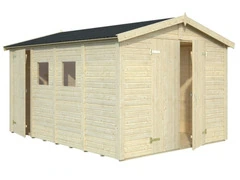 .Casetta da Giardino in Legno d' Abete Nordico(16mm) - 273x370 cm - 10,0 m² - Pavimento Incluso -ITA - 2