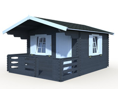 Casetta da Giardino in Legno d' Abete Nordico(34mm) - cm 330X330(460)cm-  Italfrom111 - 5