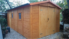 Casetta da Giardino in Legno d' Abete Nordico(16mm) - cm 273x550 cm -14,2 m² - Pavimento Incluso - I - 4