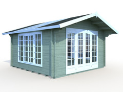 Casetta da Giardino in Legno d' Abete Nordico(34mm) - 380X380cm - 5