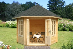 Casetta da Giardino in Legno d' Abete Nordico(34mm) - Diametro 303 cm - 3