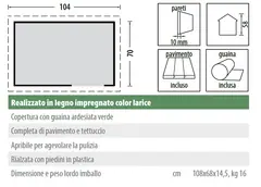 Cuccia Malik in Legno - 104X66 cm  - ITALFROM 403 - 2