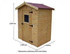 Casetta da Giardino Eden 1612 in Legno Massello non Trattato - cm 160x120cm - ITALFROM 418 - 2