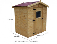 Casetta da Giardino Eden 1616 in Legno Massello non Trattato - cm 160x160cm - ITALFROM 419 - 2