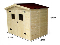 Casetta da Giardino Eden 2416 in Legno Massello non Trattato - cm 240x160cm - ITALFROM 420 - 2