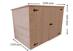 Casetta da Giardino Eden 2012 in Legno Massello non Trattato - cm 200x120cm - ITALFROM 428 - 2