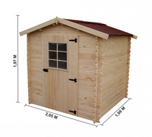 Casetta da Giardino Alpina 2020 in Legno Massello non Trattato - cm 195X195cm - ITALFROM 430 - 2