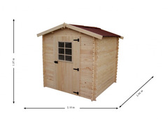 Casetta da Giardino Vaduz 2020 in Legno Massello non Trattato - cm 200x200cm - ITALFROM 434 - 2