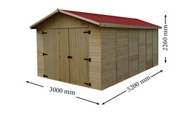 Garage Eden 2848 in Legno Massello non Trattato - cm 280x480cm - ITALFROM 435 - 2