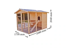 Pollaio in Legno Naturale - cm 160x244cm - ITALFROM 437 - 2