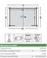 Casetta da Giardino in Legno d' Abete Nordico(28mm) - cm 300x200cm - Senza Pavimento - ITALFROM305 - 2