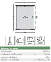 Casetta da Giardino in Legno d' Abete Nordico(28mm) - cm 300x400 cm - Senza Pavimento - ITALFROM311 - 2