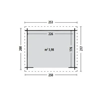Casetta da Giardino in Legno d' Abete Nordico(28mm) - 250x200cm - Senza Pavimento ITALFROM500 - 2