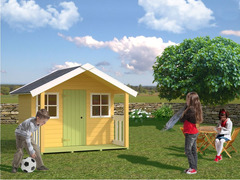 Casetta da Giardino per Bambini in Legno d' Abete Nordico(16mm) - 112X180cm - Pavimento Incluso - IT - 5