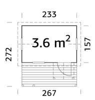 Casetta da Giardino per Bambini in Legno d' Abete Nordico(16mm) - 157X233cm - Pavimento Incluso - IT - 4