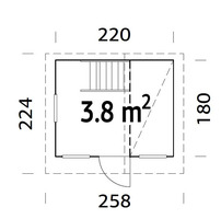 Casetta da Giardino per Bambini in Legno d' Abete Nordico(16mm) - 180x220cm - Pavimento Incluso - IT - 2