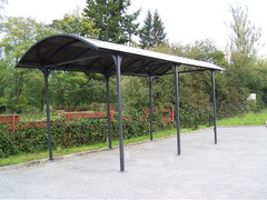 Carport/Tettoia Arrotondata per Furgoni e Camper in Alluminio e Policarbonato  - cm 360  x 760 cm - 3