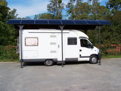 Carport/Tettoia Arrotondata per Furgoni e Camper in Alluminio e Policarbonato  - cm 360  x 760 cm - 4