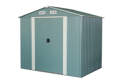 Box Casetta Casette Rimessa Ripostiglio per Giardino Lamiera Zincata cm 174 X 236 X 201 H