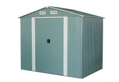 Box Casetta Casette Rimessa Ripostiglio per Giardino Lamiera Zincata cm 174 X 236 X 201 H