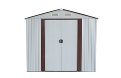 Box Casetta Casette Rimessa Ripostiglio per Giardino Lamiera Zincata cm 174 X 236 X 201 H - 2