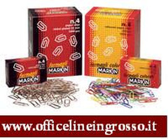 FERMAGLI COLORATI  MARKIN N° 4  32mm  CONF. DA 10 BOX DI 60 PZ OGNUNO