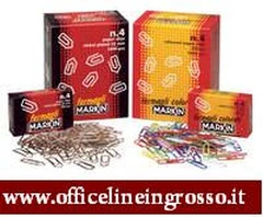 FERMAGLI COLORATI  MARKIN N° 4  32mm  CONF. DA 10 BOX DI 60 PZ OGNUNO