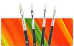 PENNELLI  CWR PUNTA PIATTA IN SETOLA  N° 6  CONF. 12 PEZZI