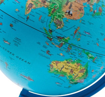 MAPPAMONDO MINI SAFARI  DIMENSIONI:  (DIAM. 16 cm) ( H 22cm)  CARTOGRAFIA RAPPRESENTATA DA ANIMALI - 4