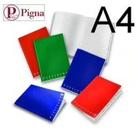 RUBRICA PUNTO METALLICO A4 PIGNA MONOCROMO COLORI ASSORTITI 60 FOGLI 80GR CONF. 10 PEZZI