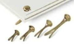 CONF. 100  FERMACAMPIONI OTTONATI WIGO-  N° 4 -  LUNGHEZZA 22 mm