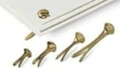 CONF. 100  FERMACAMPIONI OTTONATI WIGO-  N° 8 -  LUNGHEZZA 40 mm