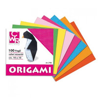 ALBUM PER ORIGAMI CWR - 100 Fogli -  cm 10X10 COLORI ASSORTITI - conf. 10 pz