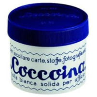PASTA ADESIVA BIANCA COCCOINA 608 - 125 gr - IN BARATTOLO IN PLASTICA CON PENNELLO - conf. 20 pz