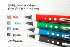 PENNE ROLLER STABILO WORKER COLORFUL - Esp. 12 pz Assotriti (6 Nere-6 Blu) - 4